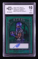 Ashton Jeanty 2024 Leaf Trinity Steel Autographs Prismatic Green #SAJ2 RC #5/7 (BCCG 10) at PristineAuction.com