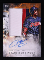 Francisco Lindor 2018 Topps Inception Jumbo Patch Autographs Orange #IAJFL #09/25 at PristineAuction.com