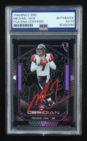 Michael Vick Signed 2019 Panini Obsidian Electric Etch Purple #77 #58/75 (PSA | Auto Grade PSA Authentic) at PristineAuction.com