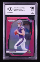 JJ McCarthy 2024 Panini Prizm Prizms Pink #400 RC (BCCG 10) at PristineAuction.com