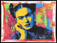 "Viva Frida #2" 18x24 2025 Original Mixed Media by Tadas Zaicikas | TedyZet (Zaicikas) at PristineAuction.com