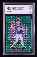 JJ McCarthy 2024 Panini Mosaic Mosaic Green #310 RC (BCCG 10) at PristineAuction.com
