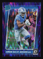 Amon-Ra St. Brown 2021 Donruss Optic Purple Shock #228 RR RC at PristineAuction.com