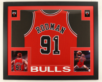 Dennis Rodman Signed Custom Framed Jersey Display with Photo (JSA) at PristineAuction.com