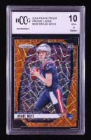Drake Maye 2024 Panini Prizm Prizms Lazer #329 RC (BCCG 10) at PristineAuction.com