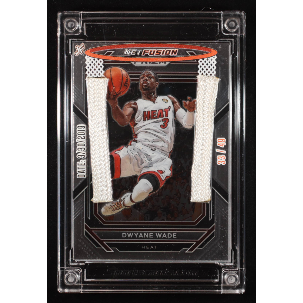 Dwayne Wade 2025 Jersey Fusion New Fusion Game Used Net Piece #JFNET45 #33/49 at PristineAuction.com