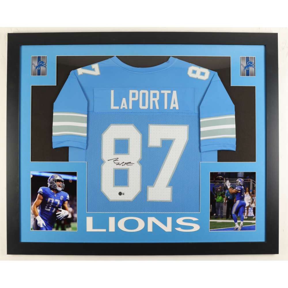 Sam LaPorta Signed Custom Framed Jersey Display (Beckett) at PristineAuction.com