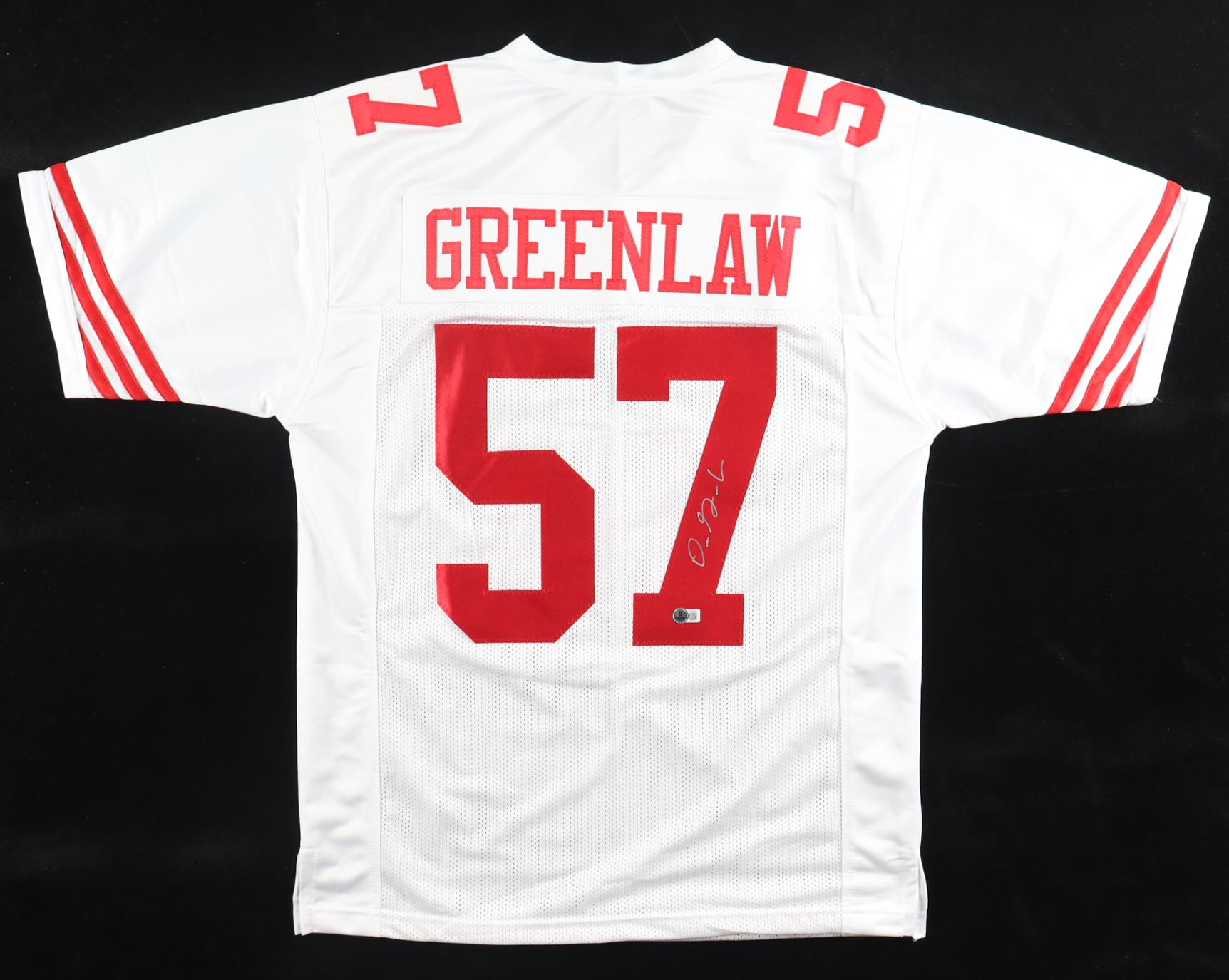Dre Greenlaw Signed Jersey (Beckett) at PristineAuction.com Dre Greenlaw Signed Jersey (Beckett) at PristineAuction.com