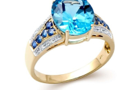 4.22 CTW Topaz, Sapphire & Natural Diamond Ring Mounted in 10K Yellow Gold H-I, I1-I2 | Estimated Retail Value: $4,800 at PristineAuction.com