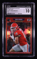 Brock Bowers 2023 Leaf Web Exclusives Pro Set Red #PSG4 RC #8/89 (CGC 10) at PristineAuction.com