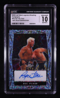 Ric Flair 2024 Leaf Metal Legends Wrestling Autographs Kaleidoscope Light Blue #BARF7 #3/8 (CGC 10 | Autograph Graded 9) at PristineAuction.com