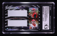 Carson Beck / Brock Bowers 2023 Leaf Eclectic MultiGraphics Dual Graphics Zebra Sparkles Unsigned Pre-Production Proof #MDG16 RC (CGC 9.5) at PristineAuction.com