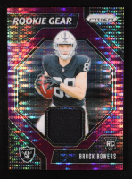 Brock Bowers 2024 Panini Prizm Rookie Gear Purple Pulsar #3 RC at PristineAuction.com