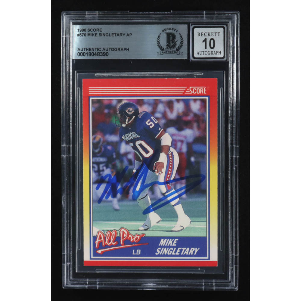 Mike Singletary Signed 1990 Score All-Pro #570 (BGS | Auto 10) at PristineAuction.com