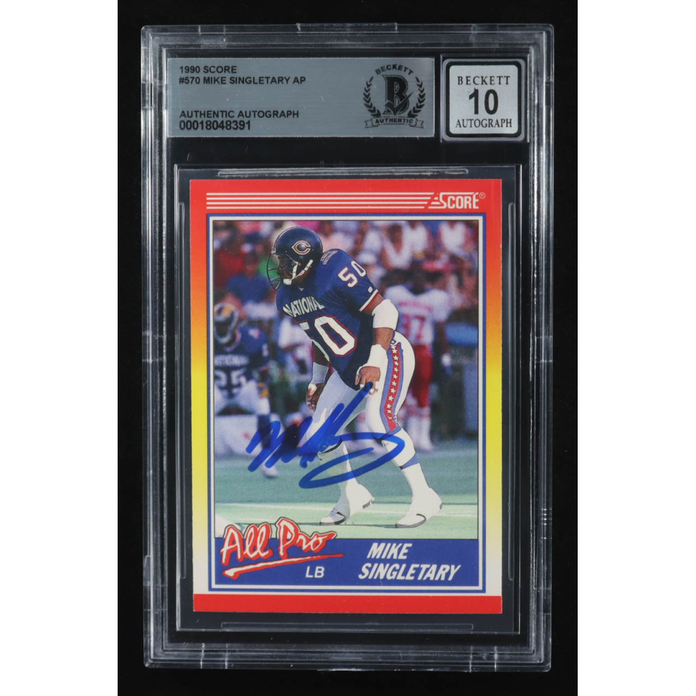 Mike Singletary Signed 1990 Score All-Pro #570 (BGS | Auto 10) at PristineAuction.com