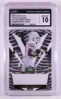 Xavier Worthy 2023 Leaf Eclectic Valiant Zebra Unsigned Pre-Production Proof #VAXW1 RC (CGC 10) at PristineAuction.com