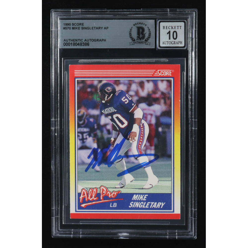 Mike Singletary Signed 1990 Score All-Pro #570 (BGS | Auto 10) at PristineAuction.com