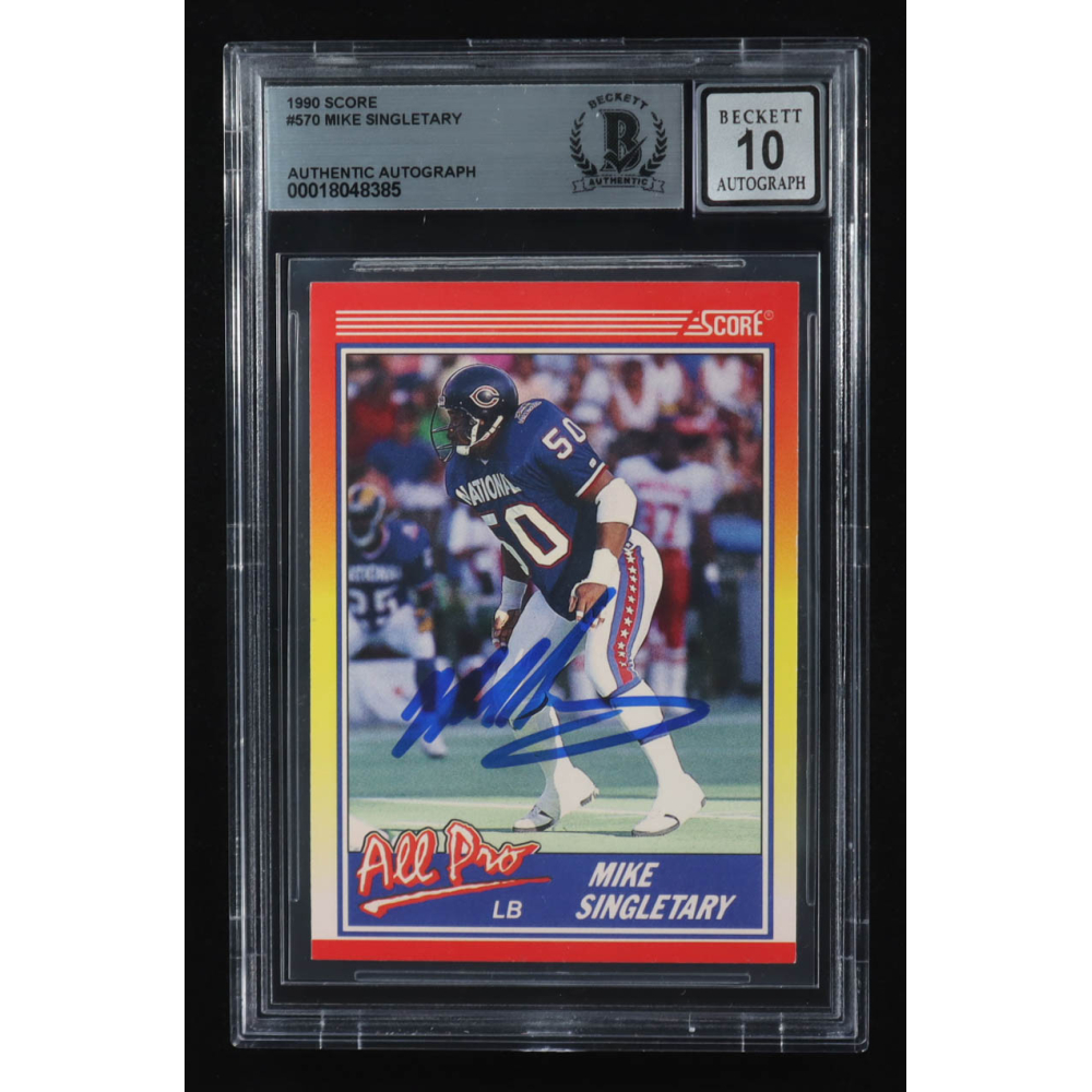 Mike Singletary Signed 1990 Score All-Pro #570 (BGS | Auto 10) at PristineAuction.com