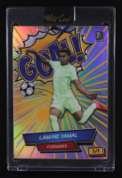 Lamine Yamal 2024 Wild Card Comix Goal! Yellow Lines Holo Silver #LY3 RC #1/1 at PristineAuction.com