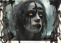 "The Last Oracle" 17x24 2025 Original Mixed Media by Tadas Zaicikas | TedyZet (Zaicikas) at PristineAuction.com