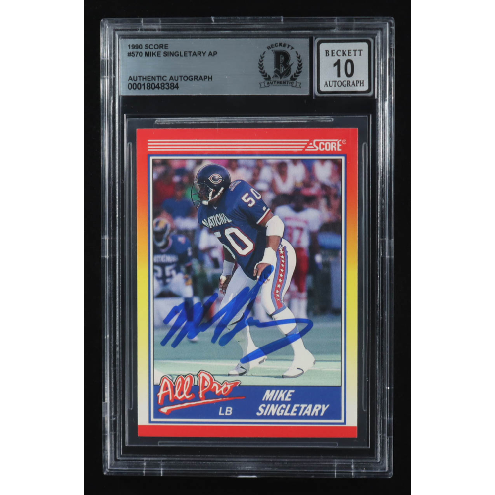 Mike Singletary Signed 1990 Score All-Pro #570 (BGS | Auto 10) at PristineAuction.com