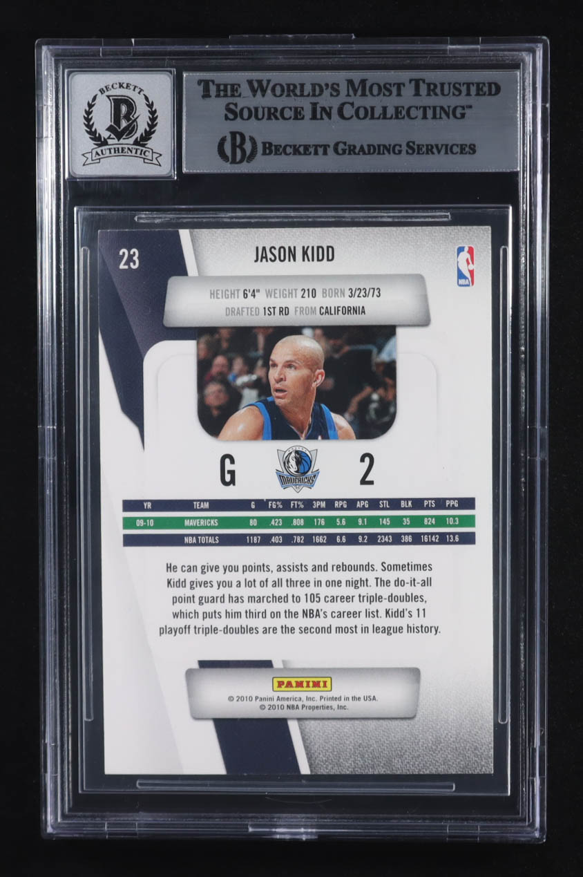 Jason Kidd Signed 2010-11 Prestige #23 (Beckett | Auto Grade BGS 10) at PristineAuction.com Jason Kidd Signed 2010-11 Prestige #23 (Beckett | Auto Grade BGS 10) at PristineAuction.com