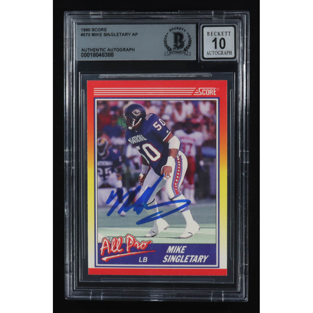 Mike Singletary Signed 1990 Score All-Pro #570 (BGS | Auto 10) at PristineAuction.com