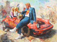 "Superman of the White House" 18x24 2025 Original Mixed Media by Tadas Zaicikas | TedyZet (Zaicikas) at PristineAuction.com