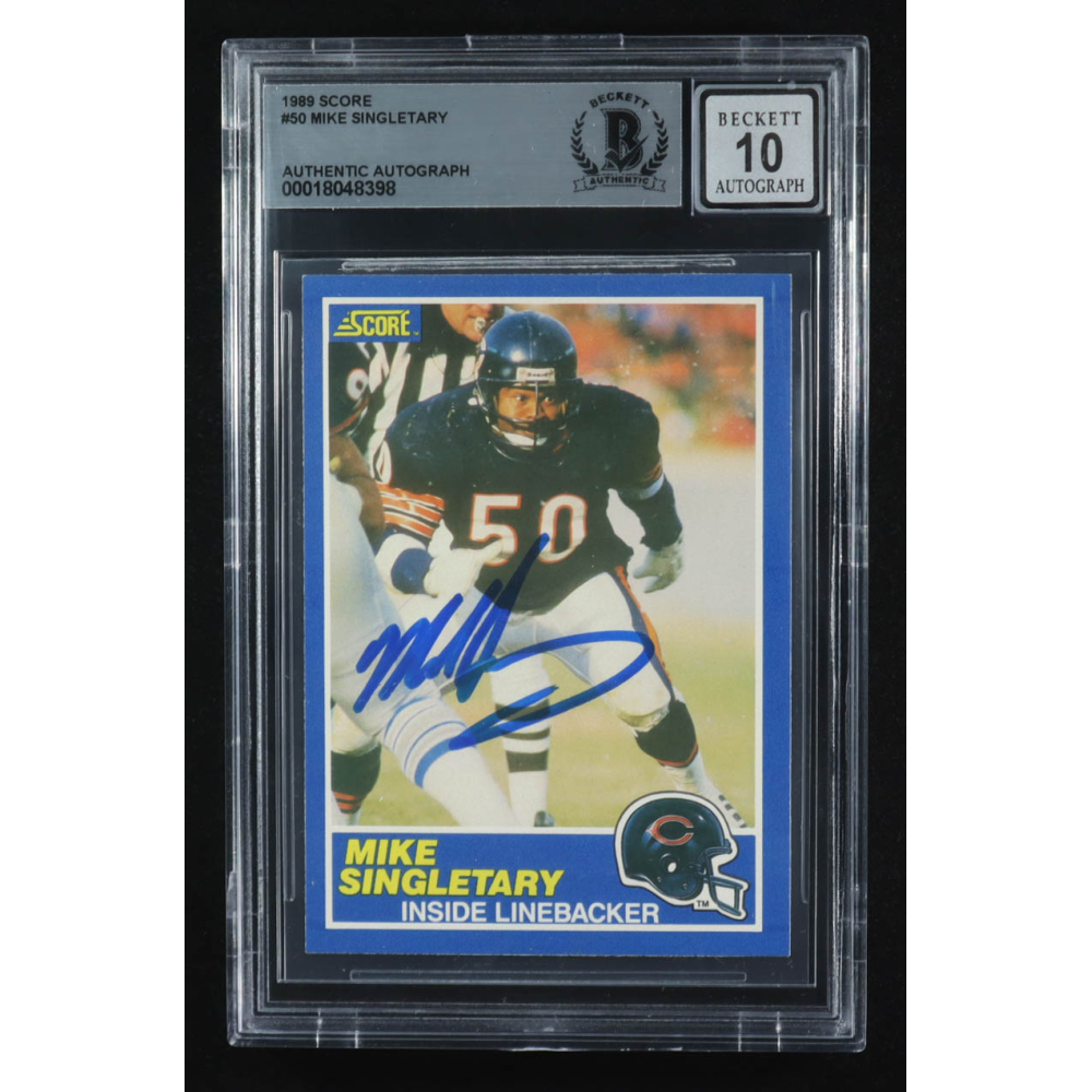 Mike Singletary Signed 1989 Score #50 (BGS | Auto 10) at PristineAuction.com