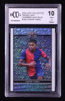 Lamine Yamal 2024 Leaf Collective Promo Leaf Shimmer Light Blue #LB4 RC (BCCG 10) at PristineAuction.com