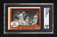 Jim Brown 1961 Topps Football Highlights #77 (SGC 2) at PristineAuction.com