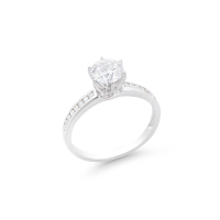 1.23 CTW Lab Grown Diamond Ring Mounted in Sterling Silver E-F, VVS2 | Estimated Retail Value: $4,175 at PristineAuction.com