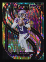 JJ McCarthy 2024 Select Prizm Green and Yellow Shock #134 RC at PristineAuction.com