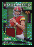 Jayden Daniels 2024 Panini Prizm Premier Jerseys Neon Green Pulsar #2 RC at PristineAuction.com
