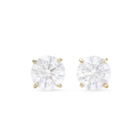 1.37 CTW Pair of Lab-Grown Diamond Earrings Mounted in 14K Yellow Gold Plated Sterling Silver E-F, VVS2 | Estimated Retail Value: $3,210 at PristineAuction.com