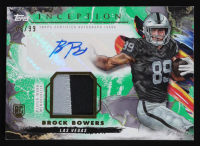 Brock Bowers 2024 Topps Inception Provenance Patch Autographs Green #PPABB RC #06/99 at PristineAuction.com