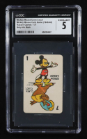 Mickey Mouse / Clara Cluck 1946-48 Russell Card Game Grey Ink Back (CGC 5) at PristineAuction.com