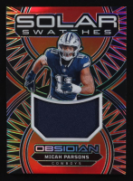 Micah Parsons 2024 Panini Obsidian Solar Swatches #30 at PristineAuction.com