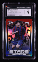 Lionel Messi 2022 Leaf Metal Stars Prismatic Red White and Blue #SS03 #5/5 (CGC 9) at PristineAuction.com