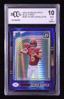 Jayden Daniels 2024 Donruss Optic Blue Hyper #248 RR RC (BCCG 10) at PristineAuction.com