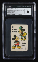 Minnie Mouse / Mickey Mouse 1946-48 Russell Card Game Grey Ink Back (CGC 6) at PristineAuction.com