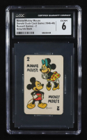 Minnie Mouse / Mickey Mouse 1946-48 Russell Card Game Grey Ink Back (CGC 6) at PristineAuction.com