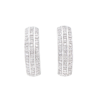.32 CTW Diamond Designer Rhodium Plated Sterling Silver Earrings H-I, I3 | Estimated Value $1,259 (AMG) at PristineAuction.com