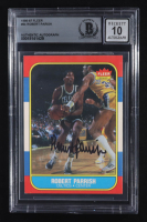 Robert Parish Signed 1986-87 Fleer #84 (Beckett | Auto Grade BGS 10) at PristineAuction.com