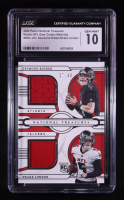 Desmond Ridder / Drake London 2022 Panini National Treasures Rookie NFL Gear Combo Materials #3 RC #37/49 (CGC 10) at PristineAuction.com