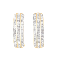.32 CTW Diamond Designer 18K Gold Plated Sterling Silver Earrings H-I, I3 | Estimated Value $1,259 (AMG) at PristineAuction.com