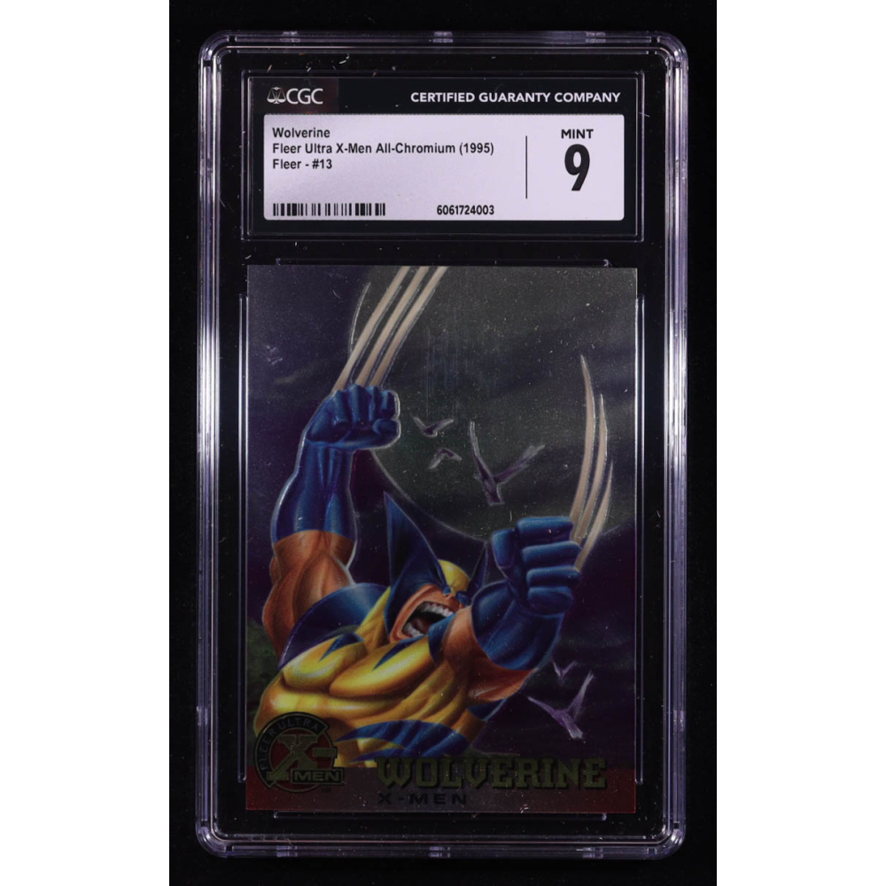 Wolverine 1995 Fleer Ultra X-Men All-Chromium #13 (CGC 9) at PristineAuction.com Wolverine 1995 Fleer Ultra X-Men All-Chromium #13 (CGC 9) at PristineAuction.com