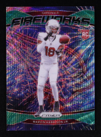Marvin Harrison Jr. 2024 Panini Prizm Fireworks Prizms Green Wave #20 RC at PristineAuction.com