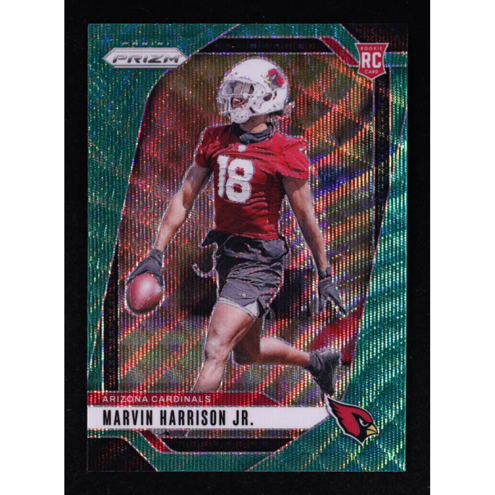 Marvin Harrison Jr. 2024 Panini Prizm Prizms Green Wave #375 RC at PristineAuction.com