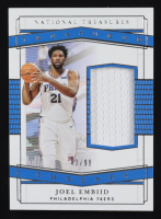 Joel Embiid 2020-21 Panini National Treasures Treasured Threads #1 #43/99 at PristineAuction.com